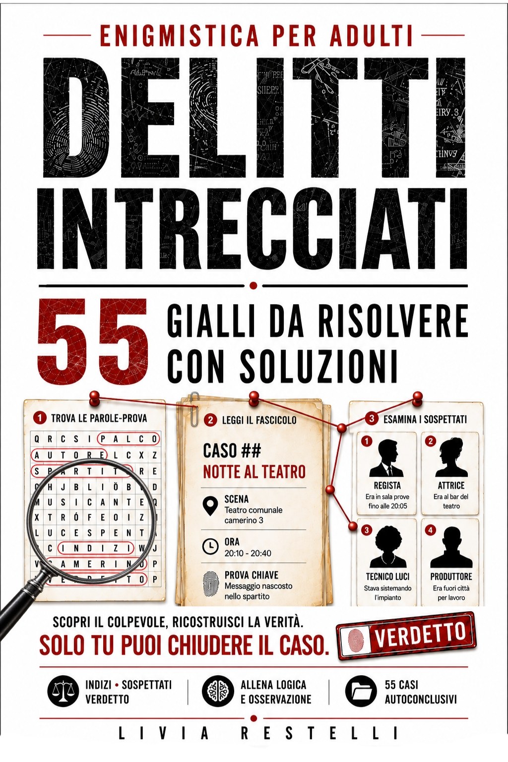 Copertina del libro Delitti Intrecciati di Livia Restelli